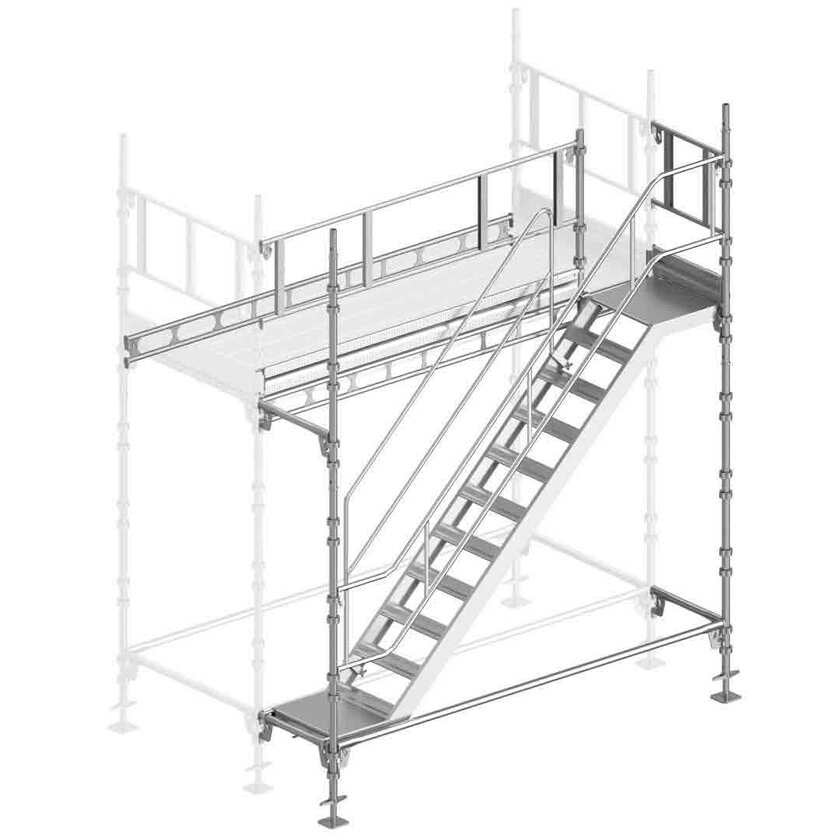 Universal-stillads trappe bund 3x2,5m stål