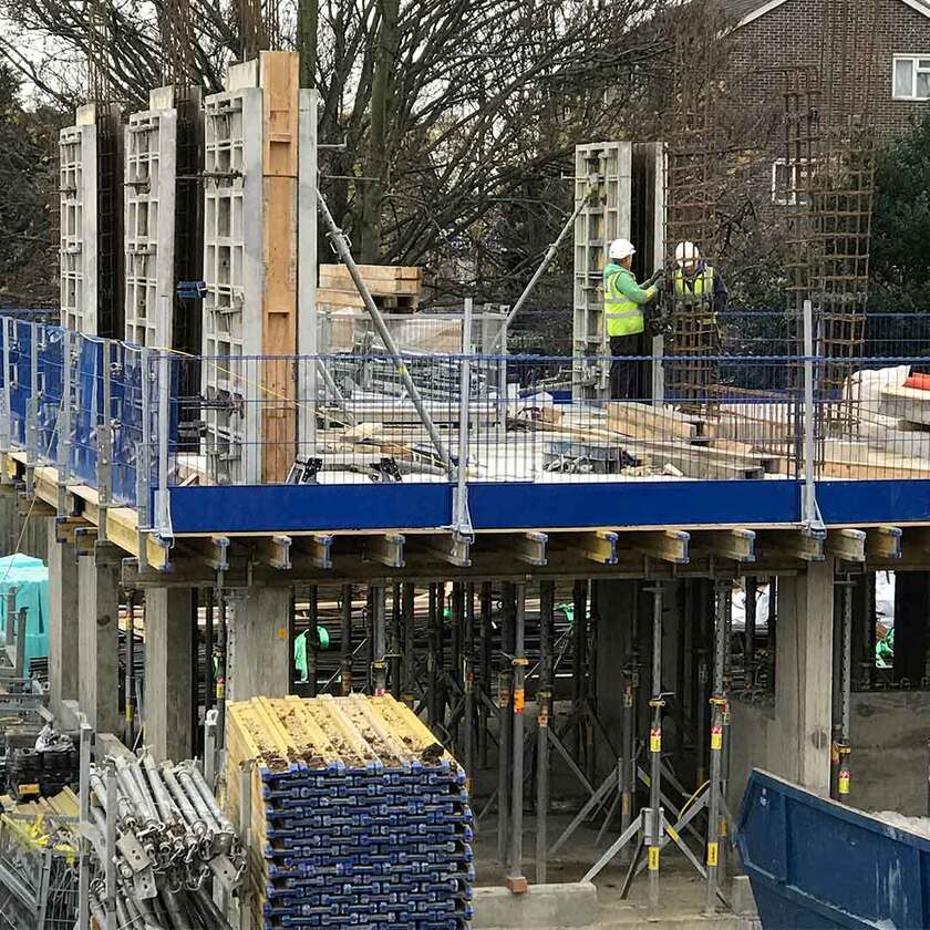 Rækværk stål 2,6x1,15 m. blå