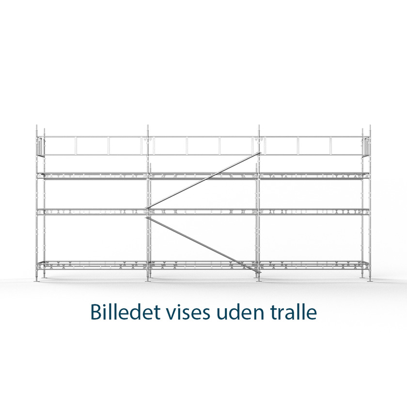 Murerstillads 4x9m. ALU tralle