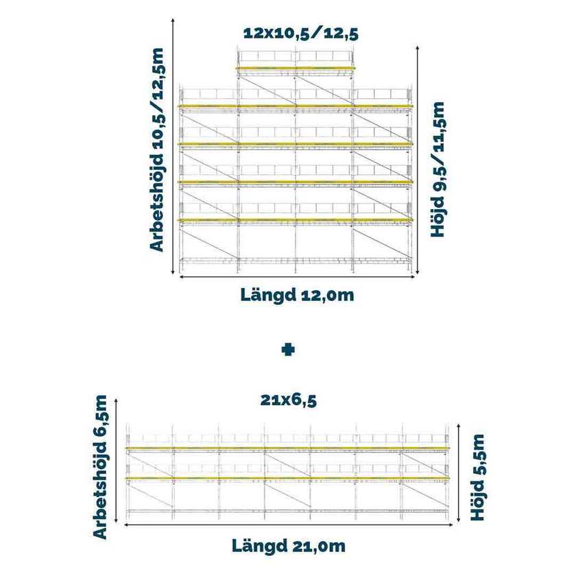 Murerstillads traller 1655 stål