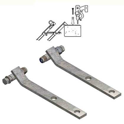 Fastgørelses af ståltrappe på plade