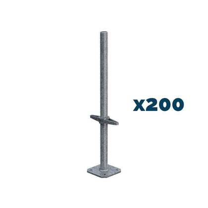 Fodspindel stål 200-stk