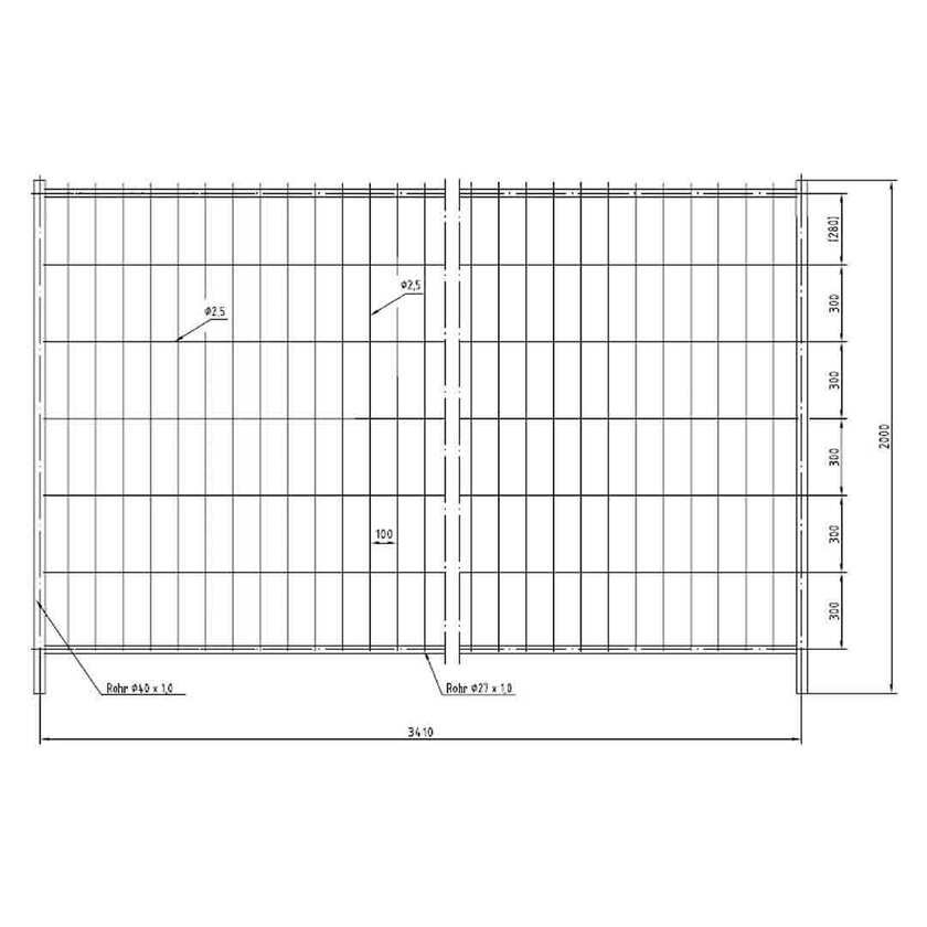 Byggepladshegn Light 3,5*2,0m