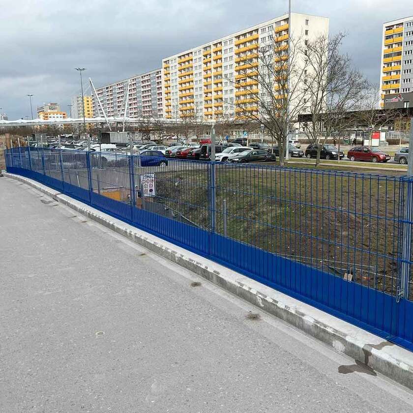 Rækværk stål 2,6x1,15 m. blå