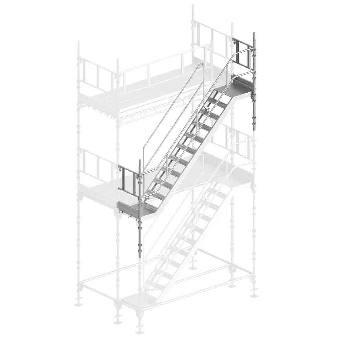 Universal-stillads trappe øvre 3x2m stål