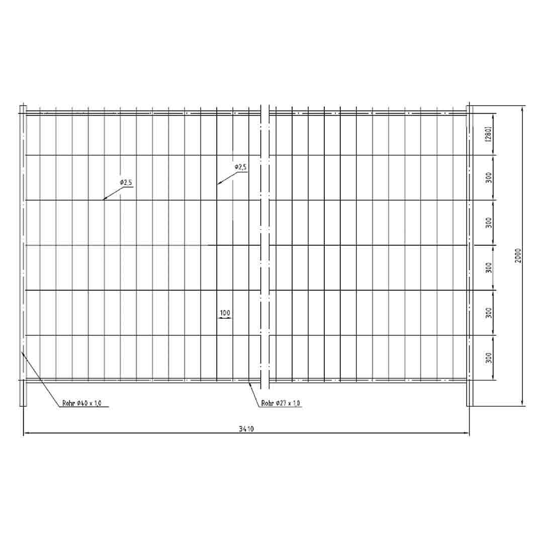 Byggepladshegn Light 3,5x2,0m