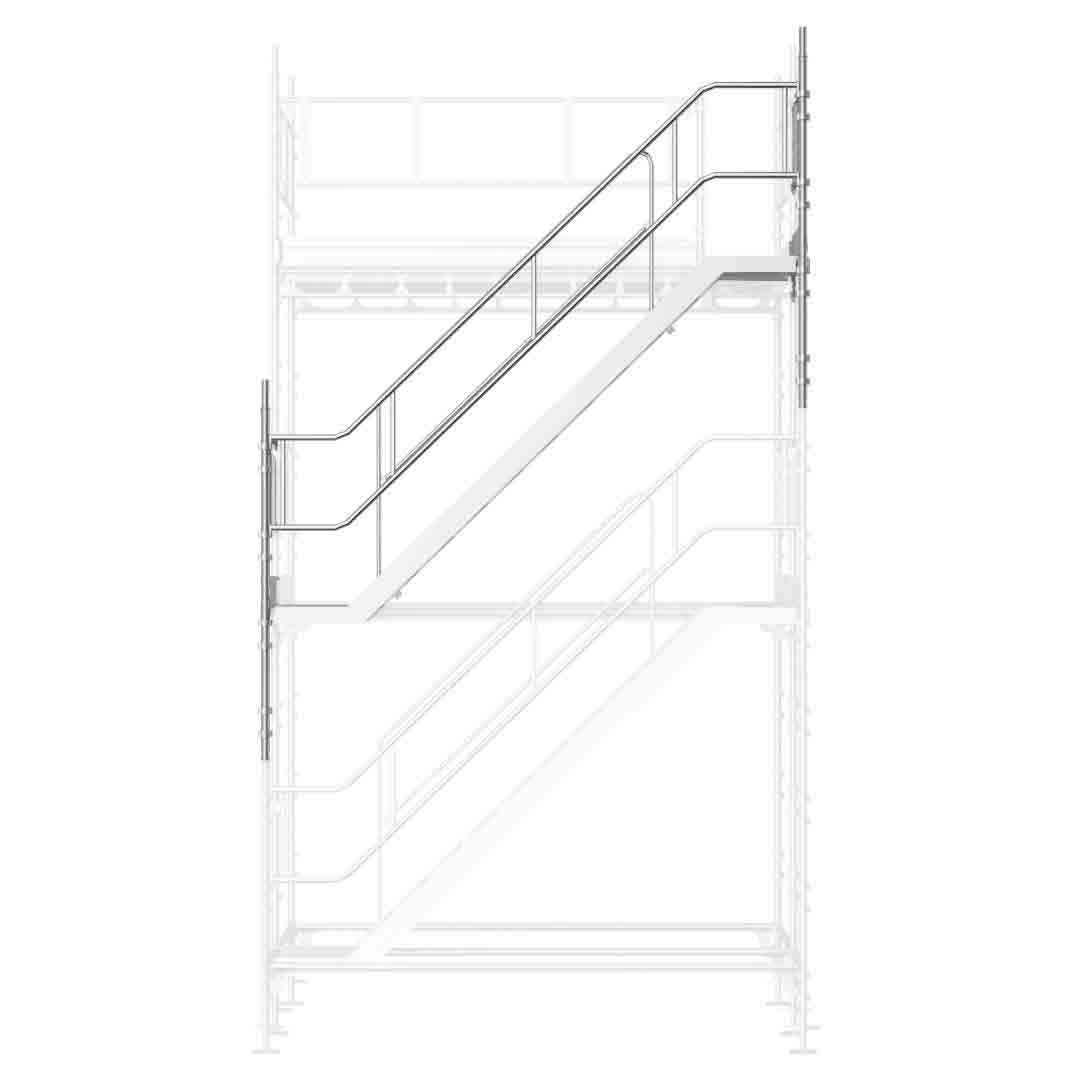 Universal-stillads trappe øvre 3x2m stål